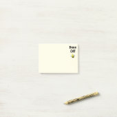 Hummel weg benutzerdefinierter Text Post-it Klebezettel (Auf Schreibtisch)