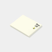 Hummel weg benutzerdefinierter Text Post-it Klebezettel (angewinkelt)