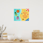 Hummel Zahlen Sommer Geburtstag Willkommen Poster (Küche)