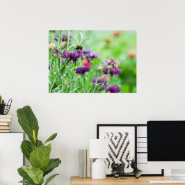 Hummelabdruck und Leinwand für Blume Poster