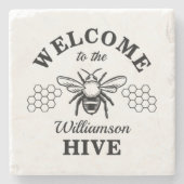 Hummelbauernhof Herzlich willkommen in unserem Hiv Steinuntersetzer (Vorderseite)