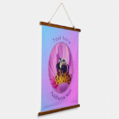 Hummelbiene auf Kosmos-Blume Personalisiert Wandteppich Mit Holzrahmen (Gewinkelt)