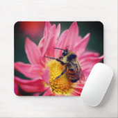 Hummelbiene auf rosa Daisy-Blume Mousepad (Mit Mouse)