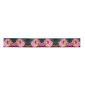 Hummelbiene auf rosa Daisy-Blume Satinband (Vorderseite)