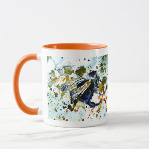 Hummelbiene in gespritzter Farbe Tasse