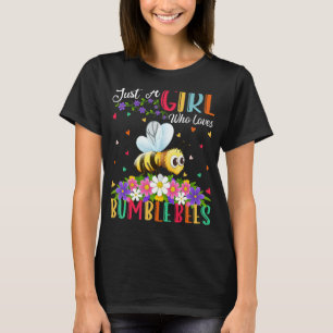 Hummelbiene nur ein Mädchen, das Bienen Liebe T-Shirt