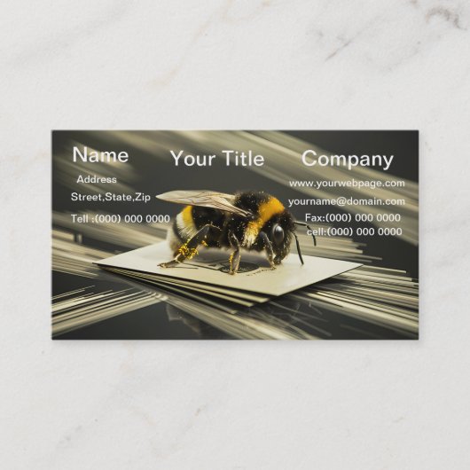 Hummelbiene Visitenkarte (Vorderseite)