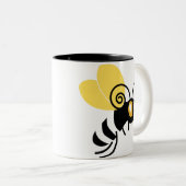 Hummelbiene Zweifarbige Tasse (VorderseiteRechts)