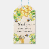 Hummelbienen Baby Dusche Blumenhonig vielen Dank Geschenkanhänger (Vorderseite)