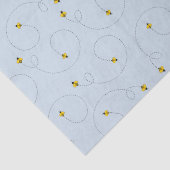Hummelbienen Blue Baby Dusche Papiertuch Seidenpapier (Detail)