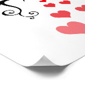 Hummelbienen Herz-Liebe Poster (Ecke)