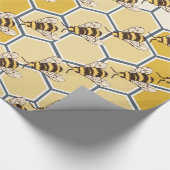 Hummelbienen Honeycomb Geschenkpapier (Ecke)