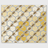 Hummelbienen Honeycomb Geschenkpapier (Flach)
