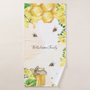 Hummelbienen Honigblüten Badehandtuch