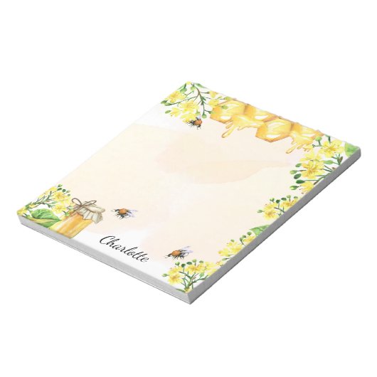 Hummelbienen Honigblüten Notizblock (Rotiert)