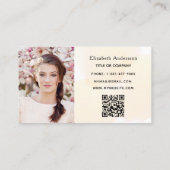 Hummelbienen Honiggelbes Foto qr-Code Visitenkarte (Rückseite)