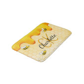 Hummelbienen, Honigwabenhonig, das ein Monogramm t Badematte (Schrägansicht)