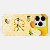 Hummelbienen, Honigwabenhonig, das ein Monogramm t Case-Mate iPhone Hülle (Rückseite (Horizontal))