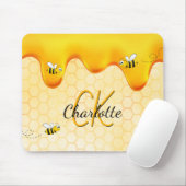 Hummelbienen, Honigwabenhonig, das ein Monogramm t Mousepad (Mit Mouse)