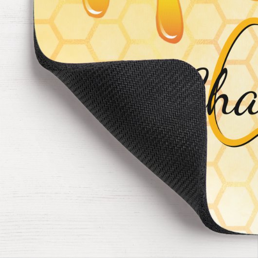 Hummelbienen, Honigwabenhonig, das ein Monogramm t Mousepad (Ecke)
