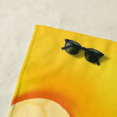 Hummelbienen, Honigwabenhonig, das ein Monogramm t Strandtuch (Beispiel)