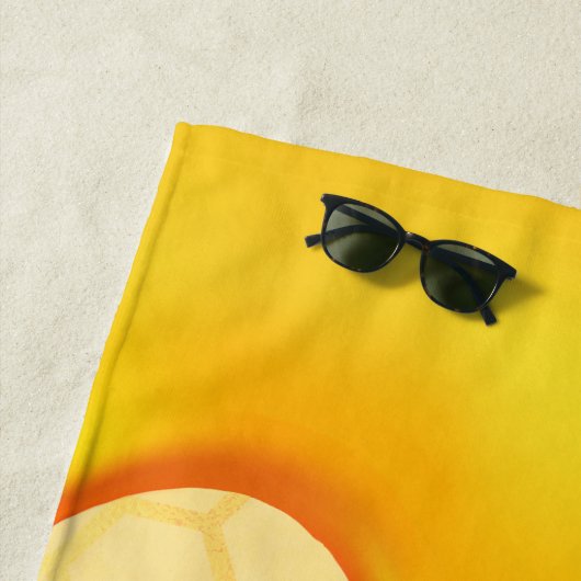 Hummelbienen, Honigwabenhonig, das ein Monogramm t Strandtuch (Beispiel)