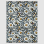 Hummelbienen und Milchblütendekoupage Seidenpapier (Vorderseite)