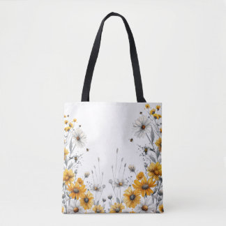 Hummelbienen und Milchsorten Lover Daisy Gelbe Blu Tasche