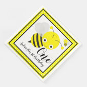 Hummelbienen zum ersten Geburtstag Serviette (Ecke)