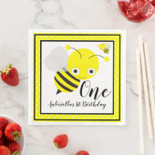 Hummelbienen zum ersten Geburtstag Serviette (Beispiel)