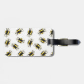 Hummelbienendruck - natürlicher Druck Gepäckanhänger (Rückseite horizontal)