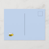 Hummelblau Sonnenblumen Baby Duschjunge Postkarte (Rückseite)