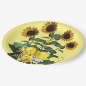 Hummelblume Gelbe Rosen Teller (Schrägansicht)