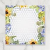 Hummelblume Sonnenblume Leaf Blue Baby Dusche Geschenkanhänger (Rückseite)