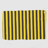 Hummelblüte Schwarz Gelb Horizontale Linien Hummel Golfhandtuch (Horizontal)