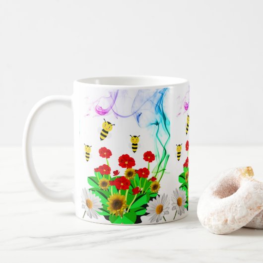 Hummelblütenblume Tasse (Mit Donut)