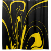 Hummelfarben in Abstraktem Splash Duschvorhang (Vorderseite)