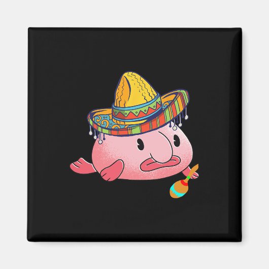 Hummelfisch Ugly Fish Deep Sea Funny Sombrero Kost Magnet (Vorne)