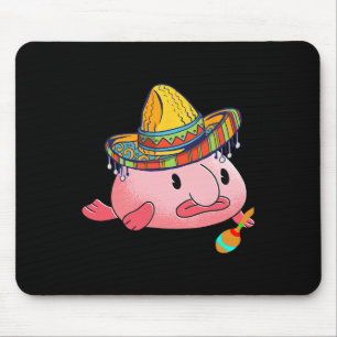 Hummelfisch Ugly Fish Deep Sea Funny Sombrero Kost Mousepad