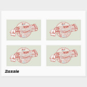 Hummelfleisch-Fisch-Aroma Rechteckiger Aufkleber (Blatt)