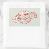 Hummelfleisch-Fisch-Aroma Rechteckiger Aufkleber (Tasche)