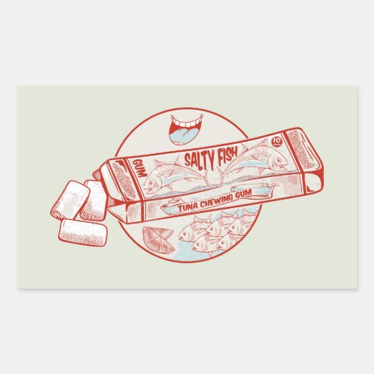 Hummelfleisch-Fisch-Aroma Rechteckiger Aufkleber (Vorderseite)