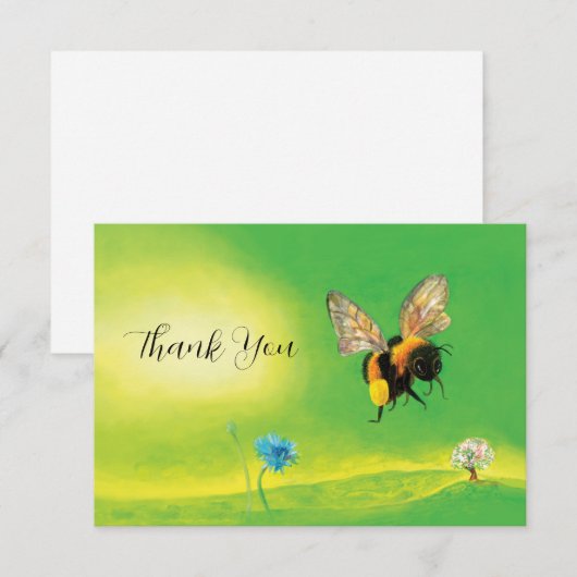 Hummelfliegendes Bild Dankeskarte (Vorne/Hinten)