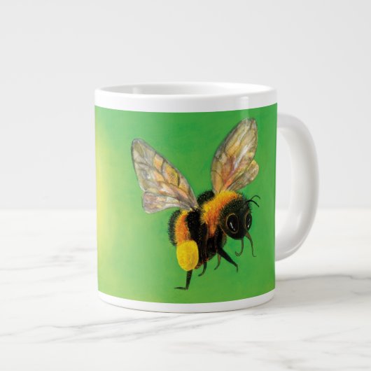 Hummelfliegendes Bild Jumbo-Tasse (Vorderseite Rechts)