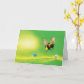 Hummelfliegendes Bild Karte (Gelbe Blume)