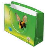 Hummelflug Große Geschenktüte (Rückseite Schrägansicht)
