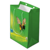 Hummelflug Mittlere Geschenktüte (Vorderseite Schrägansicht)