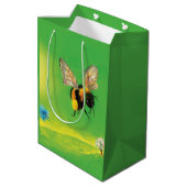 Hummelflug Mittlere Geschenktüte (Rückseite Schrägansicht)