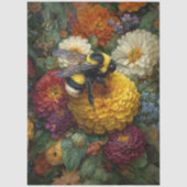 Hummelgartenblüten-Decoupage Seidenpapier (Vorderseite)