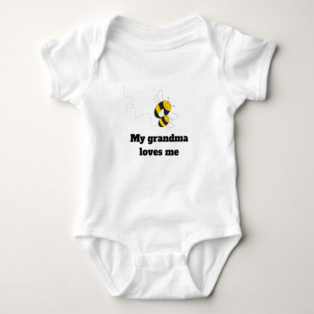 Hummelgeburt T - Shirt, Oma Liebe mir Baby Strampler (Vorderseite)